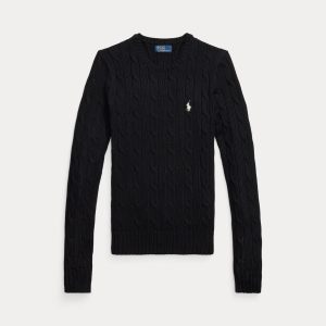 maglione in cotone a trecce