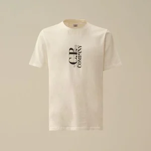 t-shirt con logo verticale