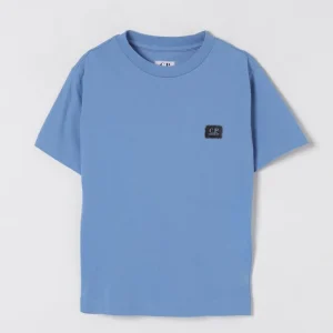 t-shirt con ricamo logo petto