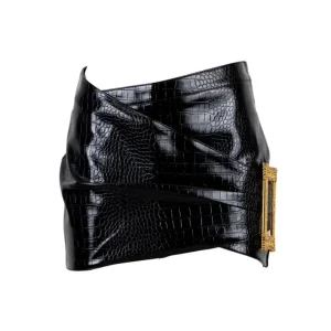 gonna ecopelle effetto coccodrillo