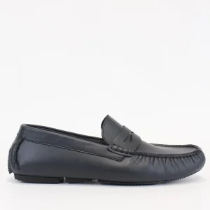 mocassini in pelle blu