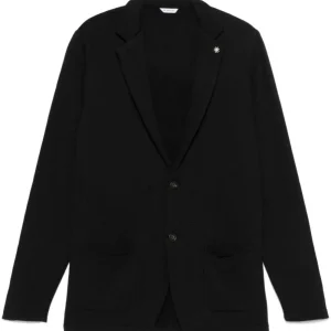 giacca in maglia con logo