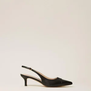 Décolleté sling back in pelle