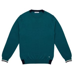 maglia con contrasto al collo