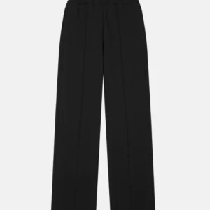 pantalone wide leg in felpa