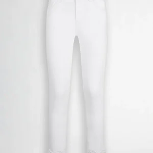 pantalone con ricami fondo