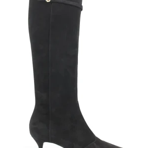 stivale alto in camoscio