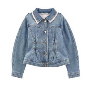 giacca in denim strass