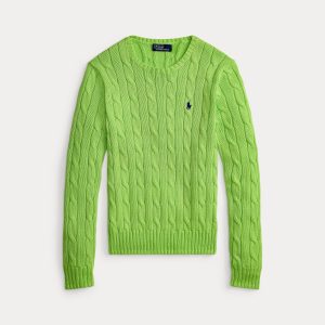 maglia girocollo a trecce