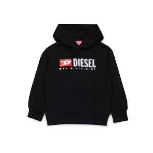 felpa con cappuccio e logo