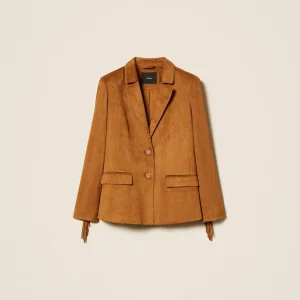 giacca blazer scamosciata