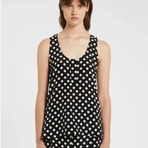 top in pura seta stampata