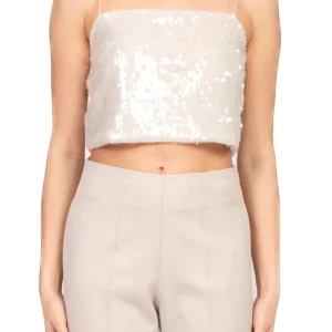 top cropped con pailettes