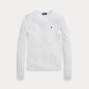 maglia girocollo a trecce