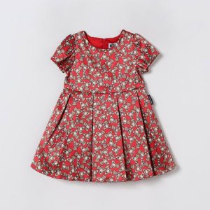 abito in cotone con stampa teddy