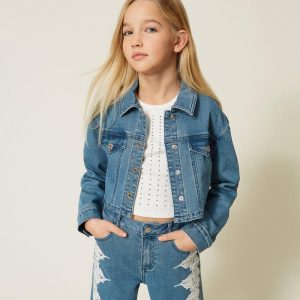 giacca cropped in jeans