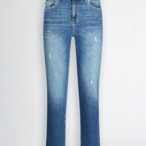 Jeans slim fit con strass