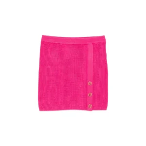 minigonna in maglia con logo