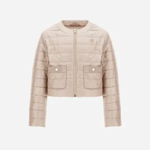 giubbino con trapuntatura a righe