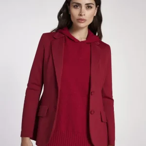 giacca monopetto in tessuto stretch