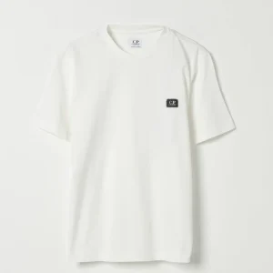 t-shirt con ricamo logo petto