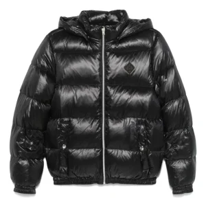 giubbino trapuntato con logo