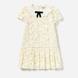 abito in pizzo crema