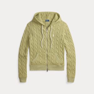 felpa con cappuccio in maglia