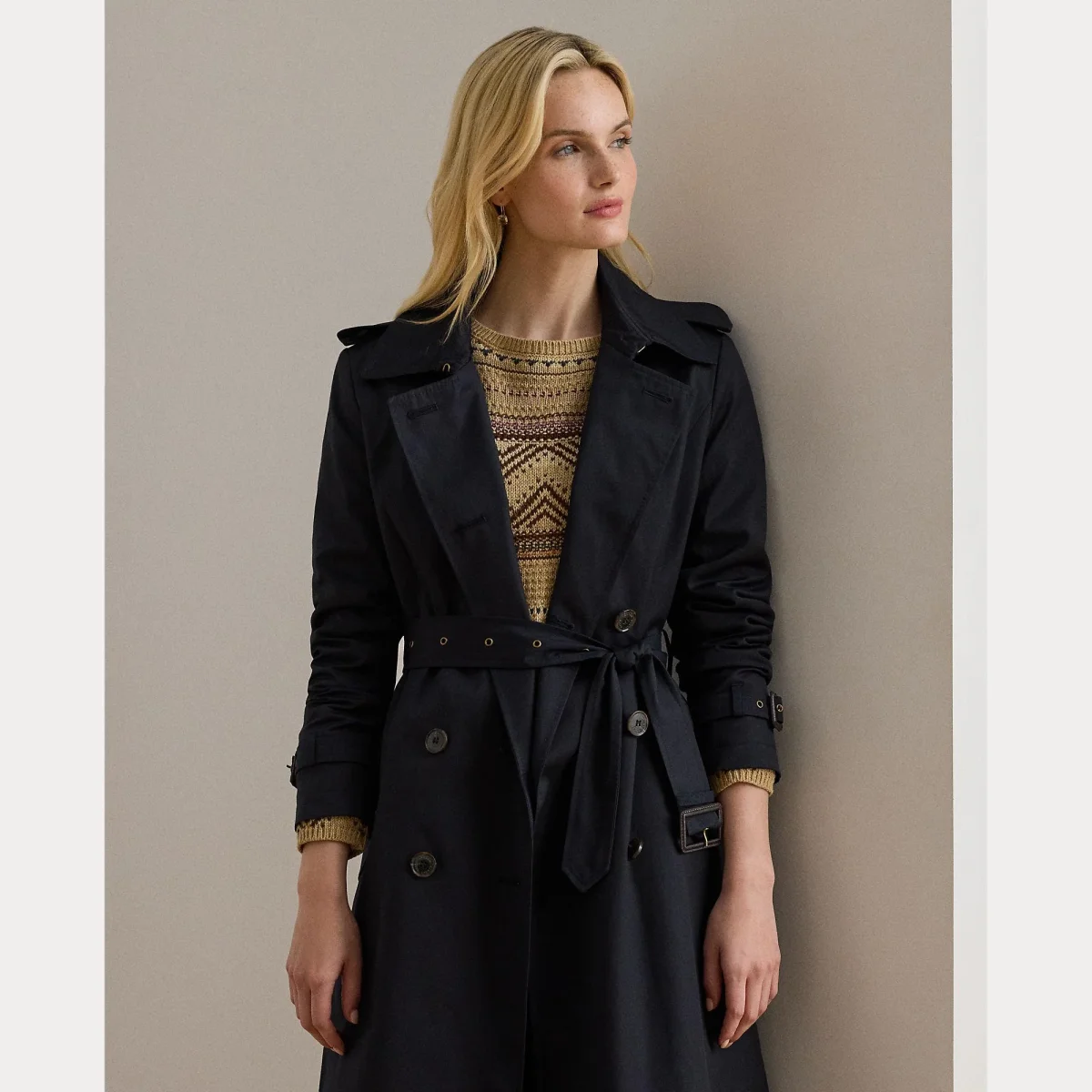 trench con cintura - immagine 4