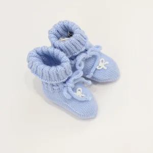 scarpina in lana con risvolto