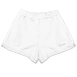 Shorts con logo al fondo