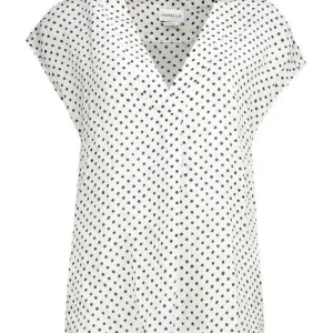 camicia in seta a pois