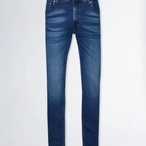 Jeans slim fit con scoloriture