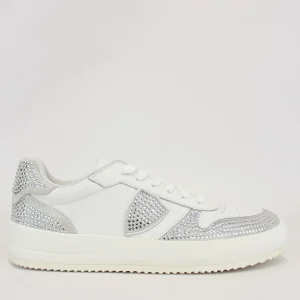 sneakers con logo e strass