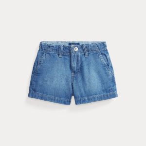 shorts in denim di cotone