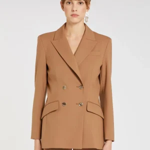 giacca in lana stretch