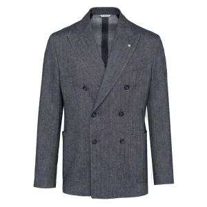 giacca doppiopetto lino