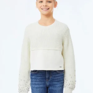 maglioncino bianco con logo