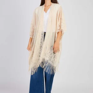 kimono in maglia traforata