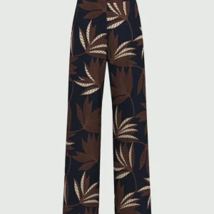 pantalone fantasia foglie