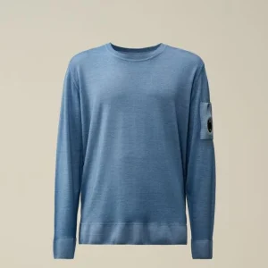 maglia in lana merino con logo