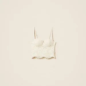 top bustier cropped in pizzo