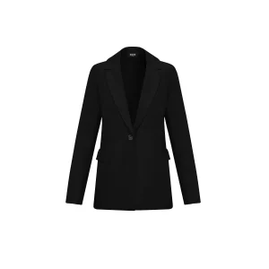 giacca con bottone a vista