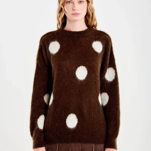 pullover in mohair a pois