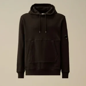 felpa con cappuccio e lenti