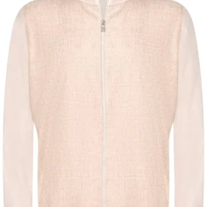 felpa full zip in misto cashmere