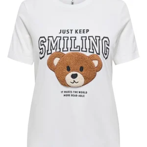 ONLY - T-Shirt Orsetto - BIANCO