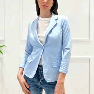 kerso - giacca felpa - celeste